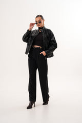The Vesper Black Leather Jacket All New
