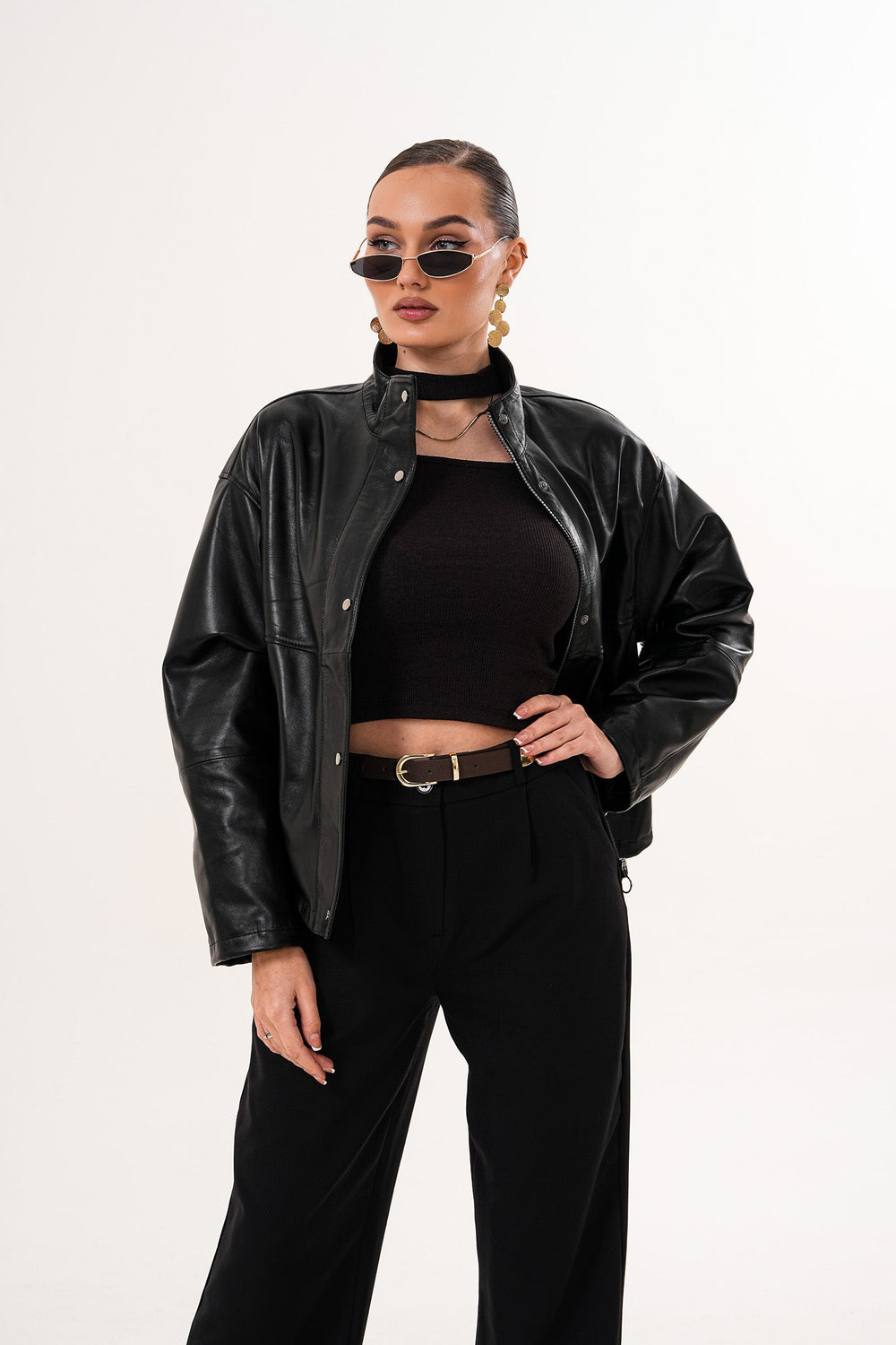 The Vesper Black Leather Jacket All New