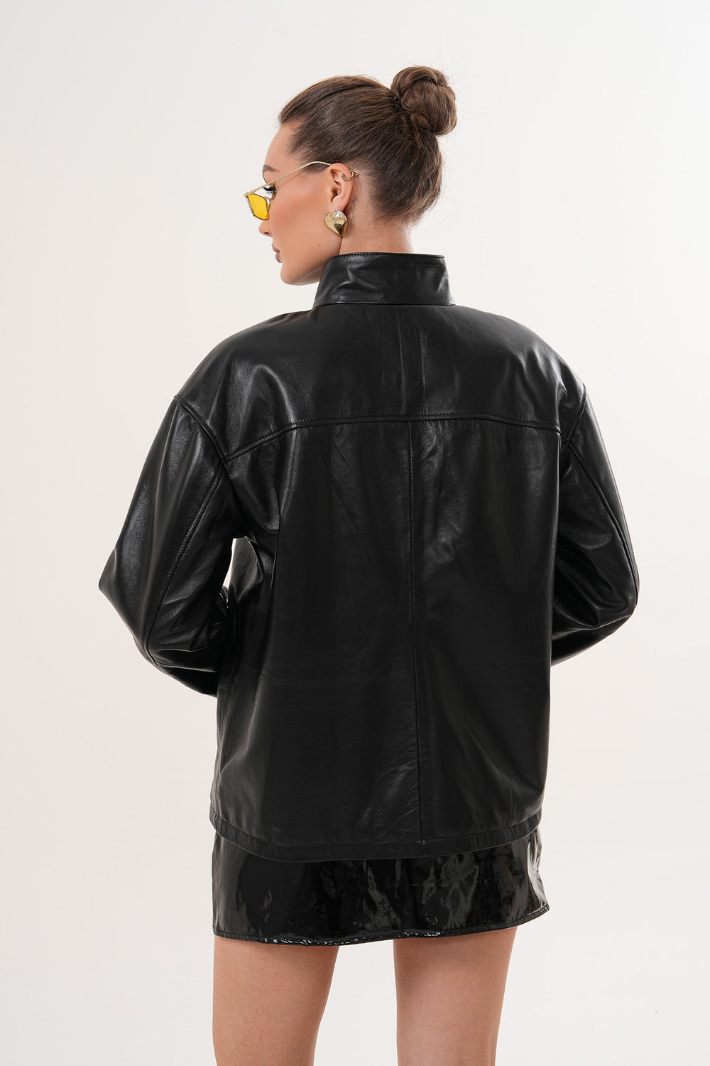 The Nox Black Leather Jacket Universal Fit