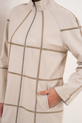 The Prado Reversible Cream  Leather Jacket Fine Craftsmanship