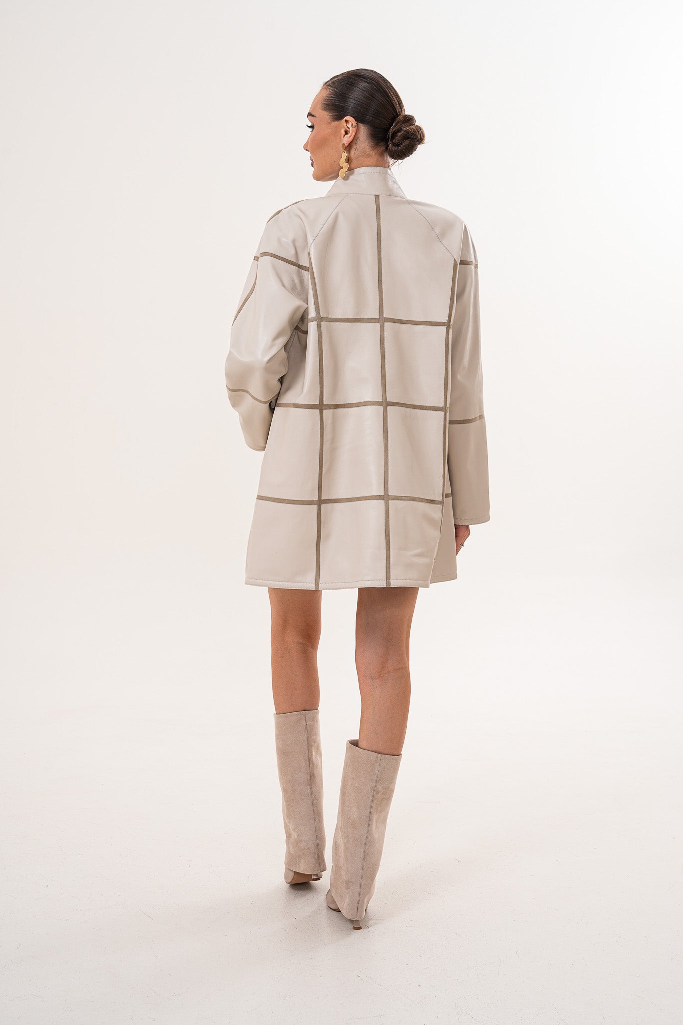The Prado Reversible Cream  Leather Jacket Fine Craftsmanship