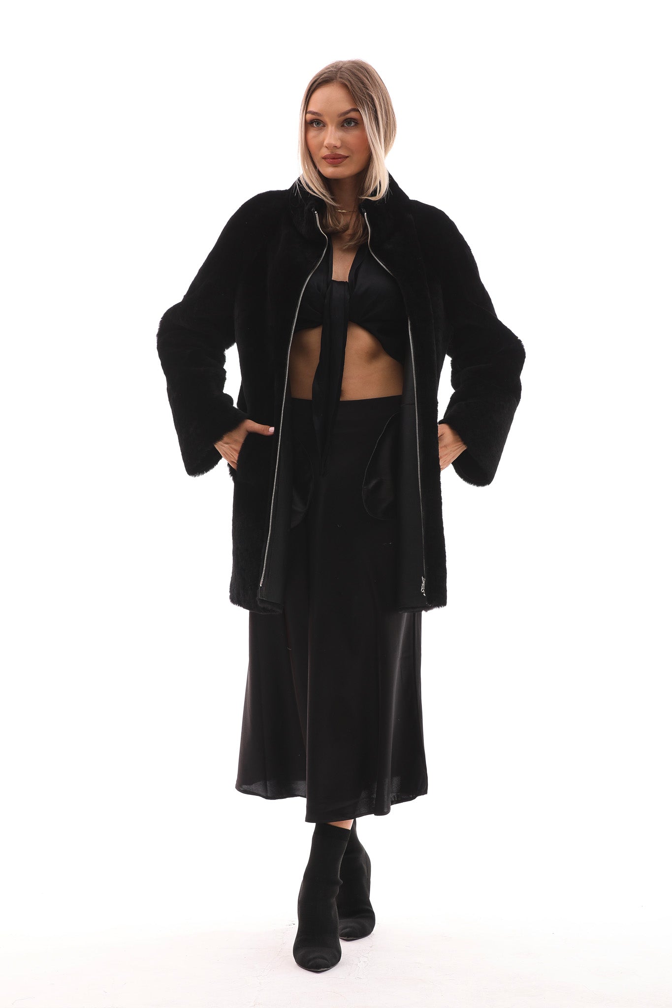 The Nyra Reversible Shearling Leather Jacket Exclusive Style
