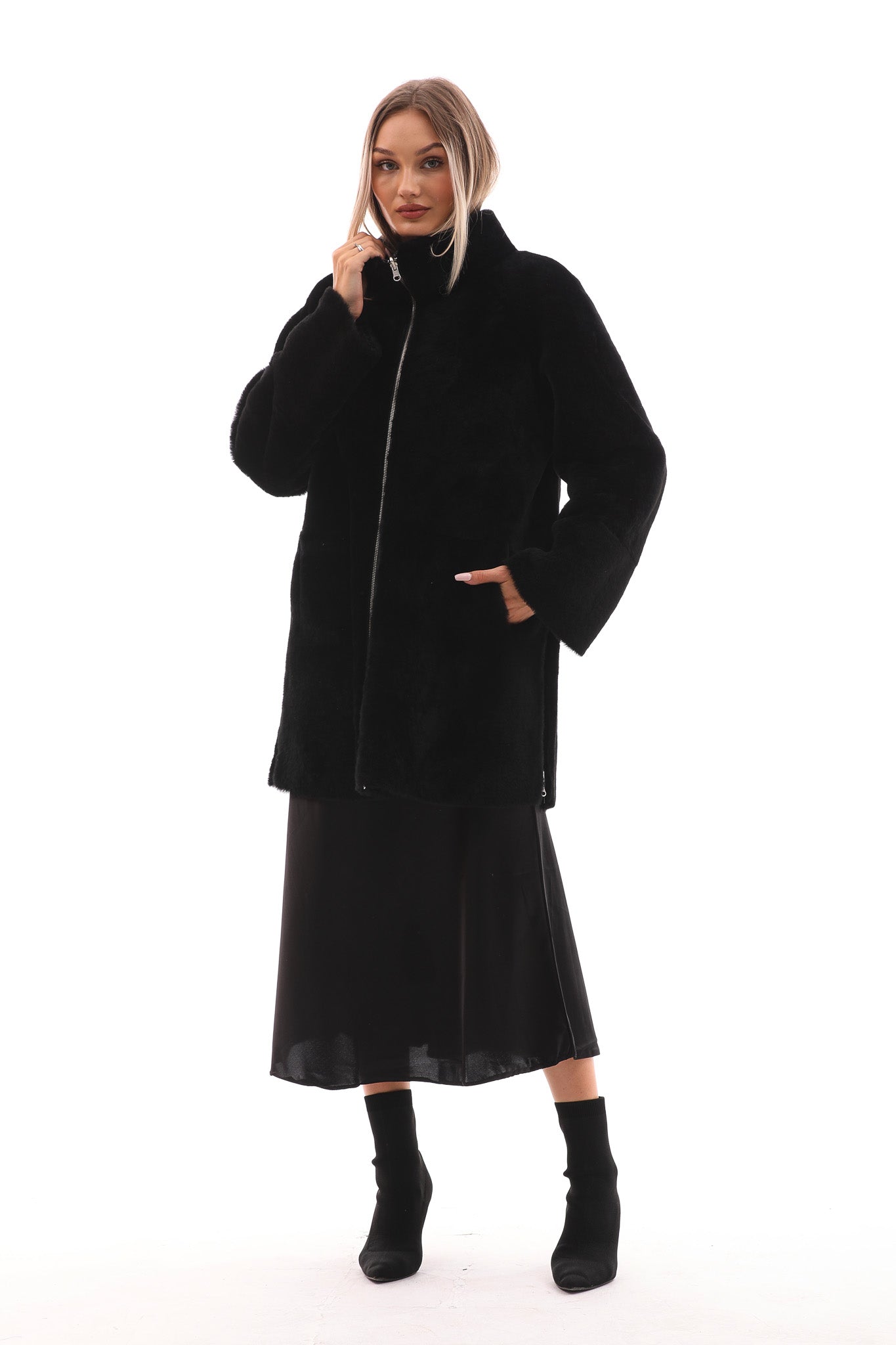 The Nyra Reversible Shearling Leather Jacket Exclusive Style