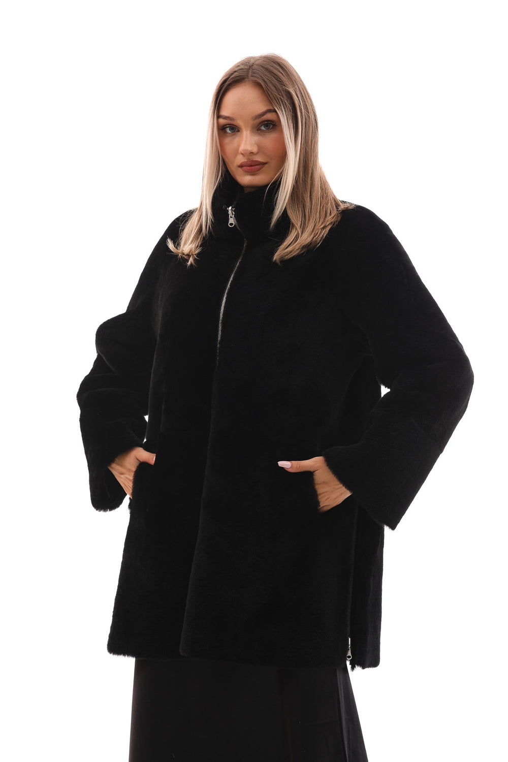The Nyra Reversible Shearling Leather Jacket Exclusive Style