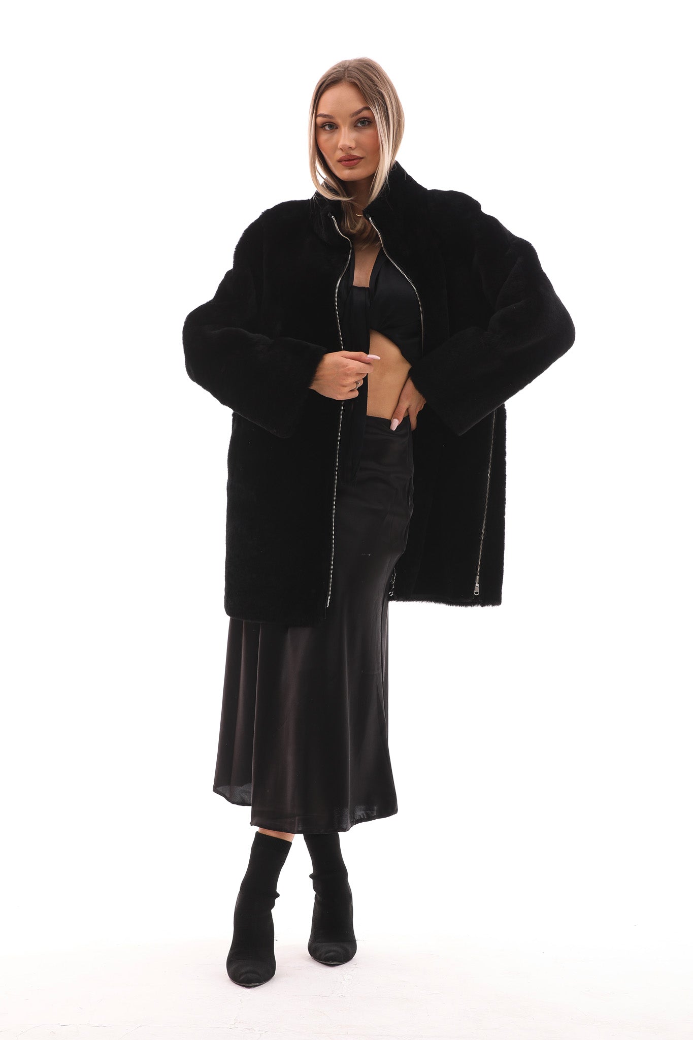 The Nyra Reversible Shearling Leather Jacket Exclusive Style