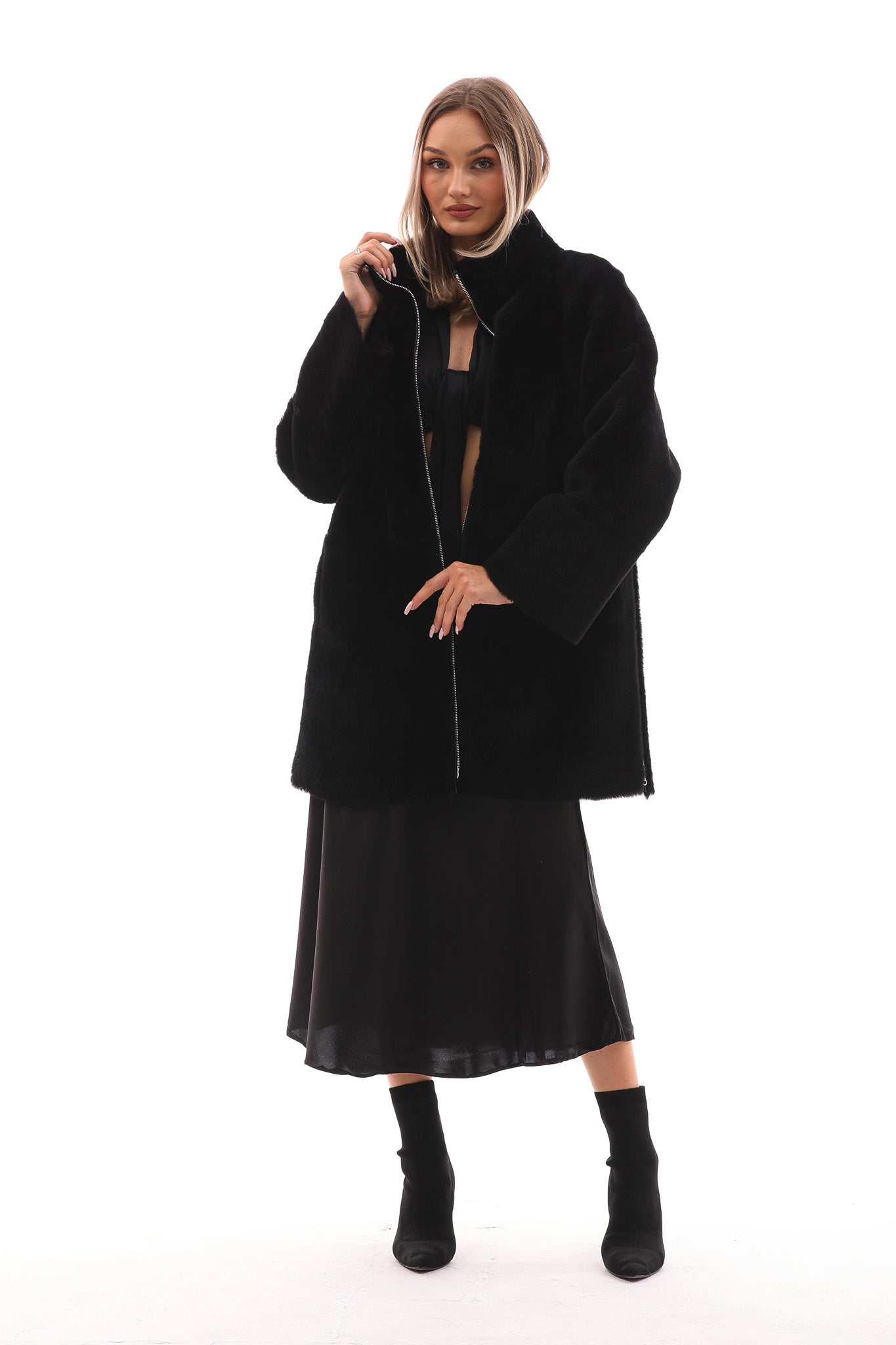 The Nyra Reversible Shearling Leather Jacket Exclusive Style