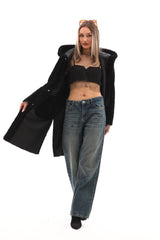 The VESARA Reversible Shearling Leather Coat – Jet Black All New
