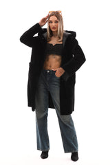 The VESARA Reversible Shearling Leather Coat – Jet Black All New