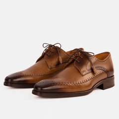 The Moon Tan Leather Derby Shoe Fine Craftsmanship