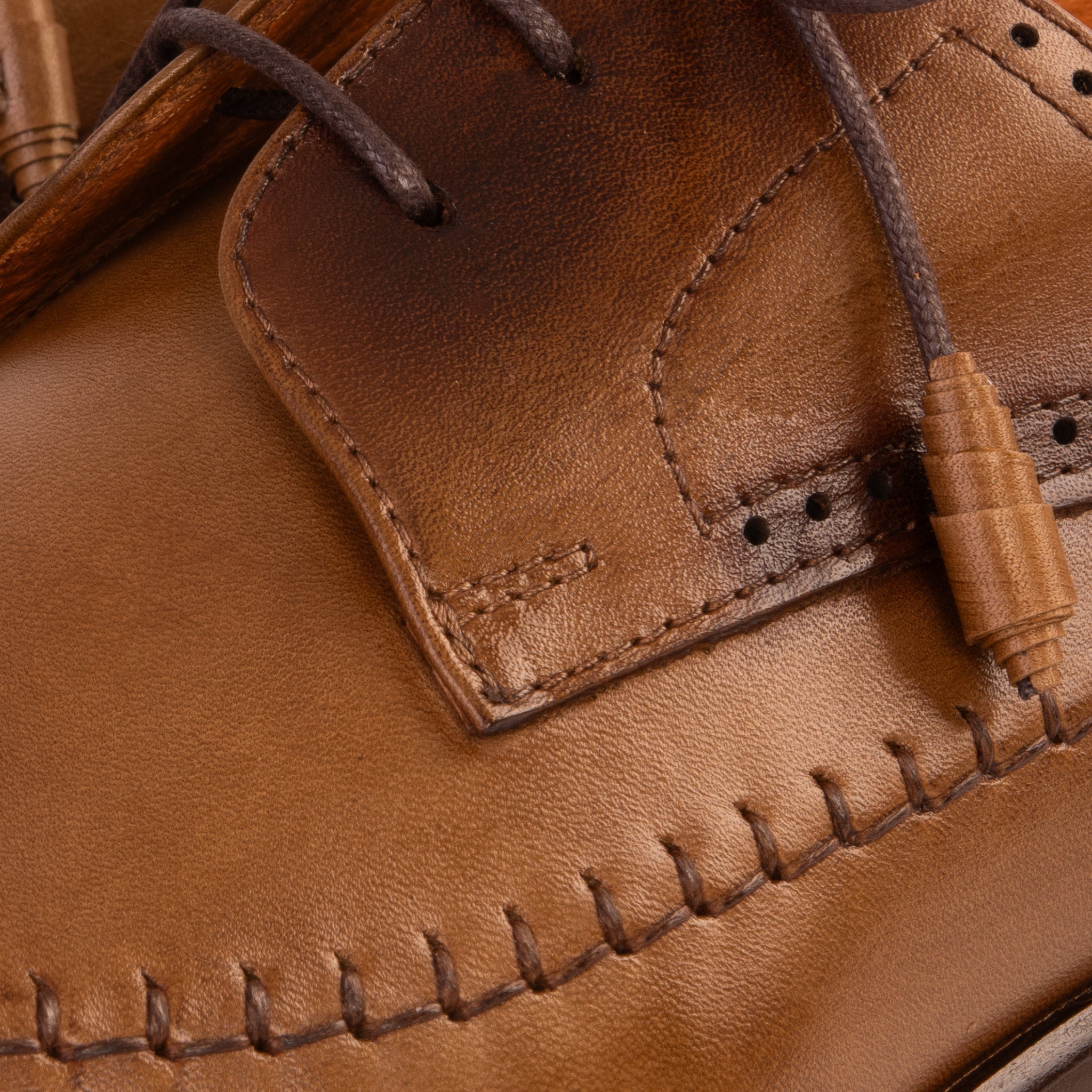 The Moon Tan Leather Derby Shoe Fine Craftsmanship