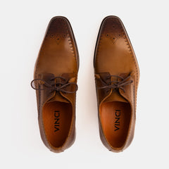 The Moon Tan Leather Derby Shoe Fine Craftsmanship