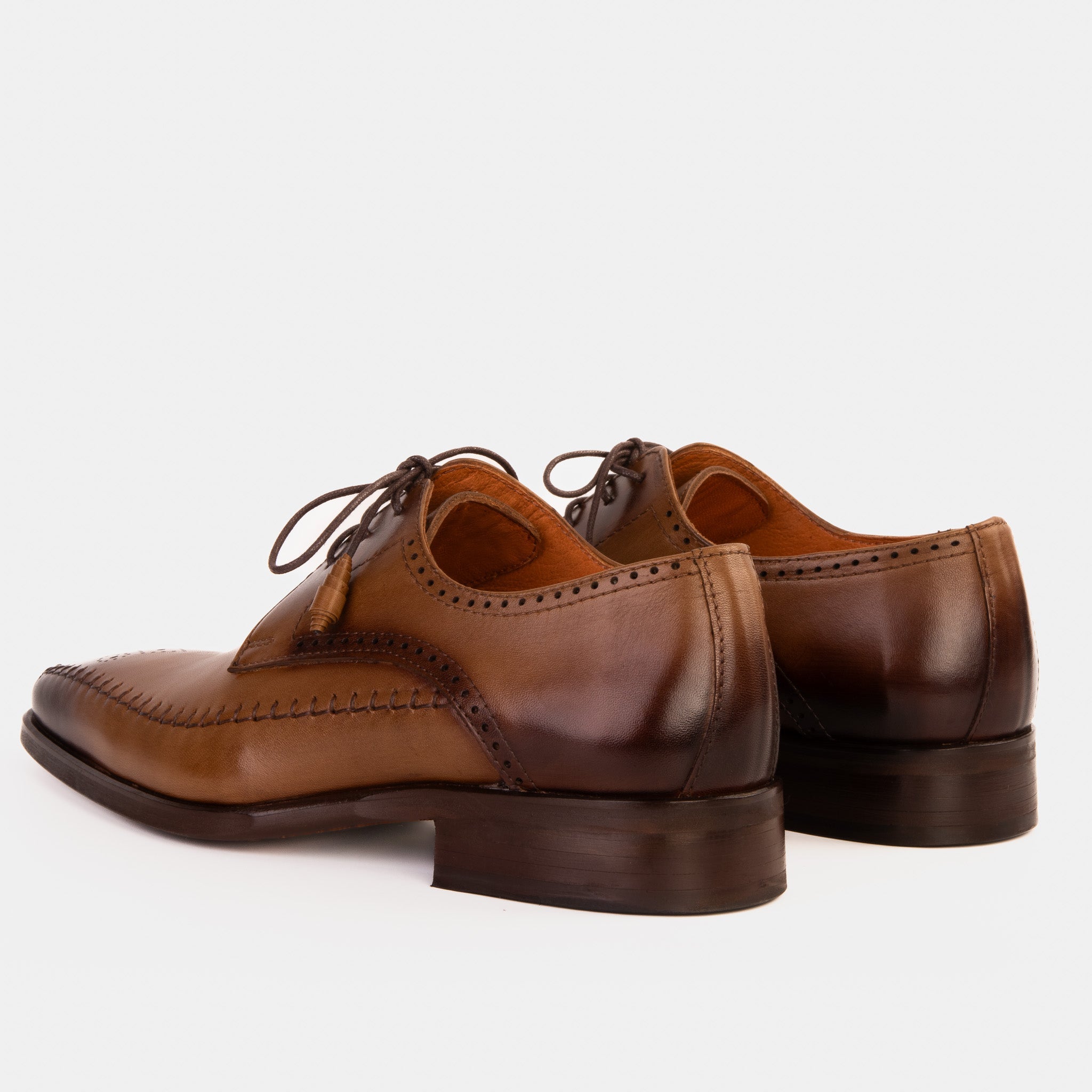The Moon Tan Leather Derby Shoe Fine Craftsmanship