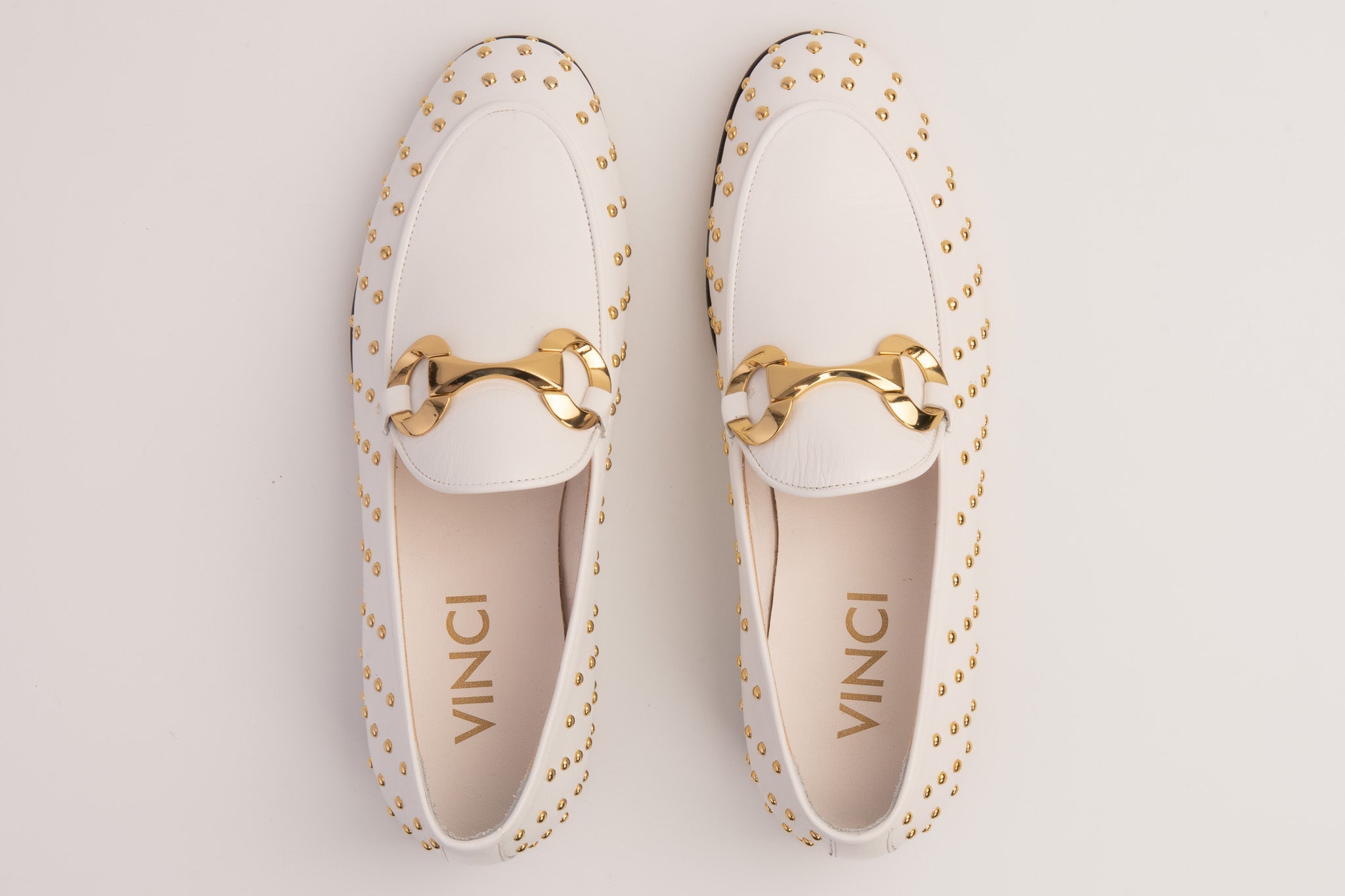 The Jupiter  Shoe White Spike Leather  Bit Dress Loafer Limited Edition Shoe All New