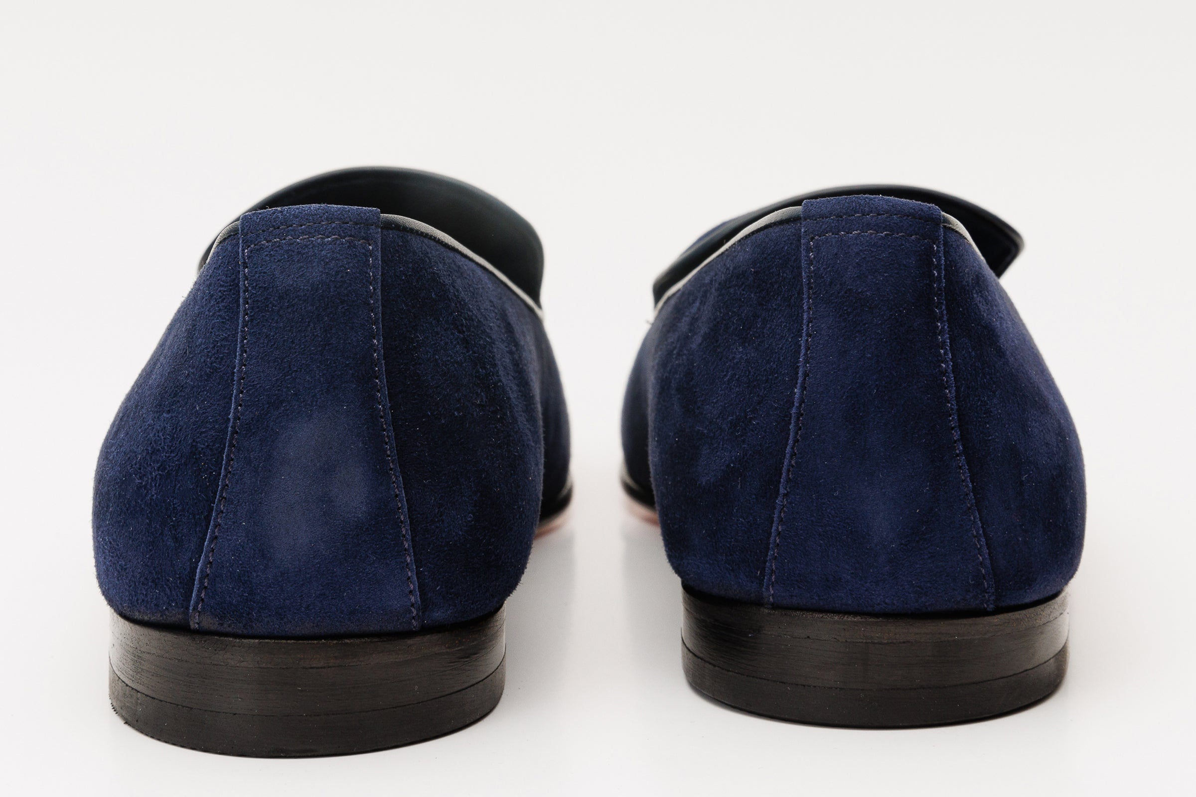 The Lazio Shoe Navy Blue Suede Slip-on Loafer Shoe Fine Craftsmanship