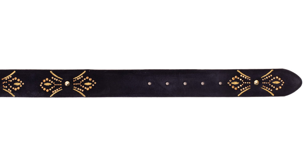 The Lazio Navy Blue Suede Leather Belt Exclusive Style