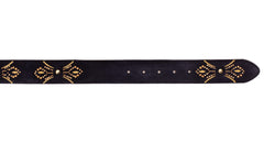 The Lazio Navy Blue Suede Leather Belt Exclusive Style