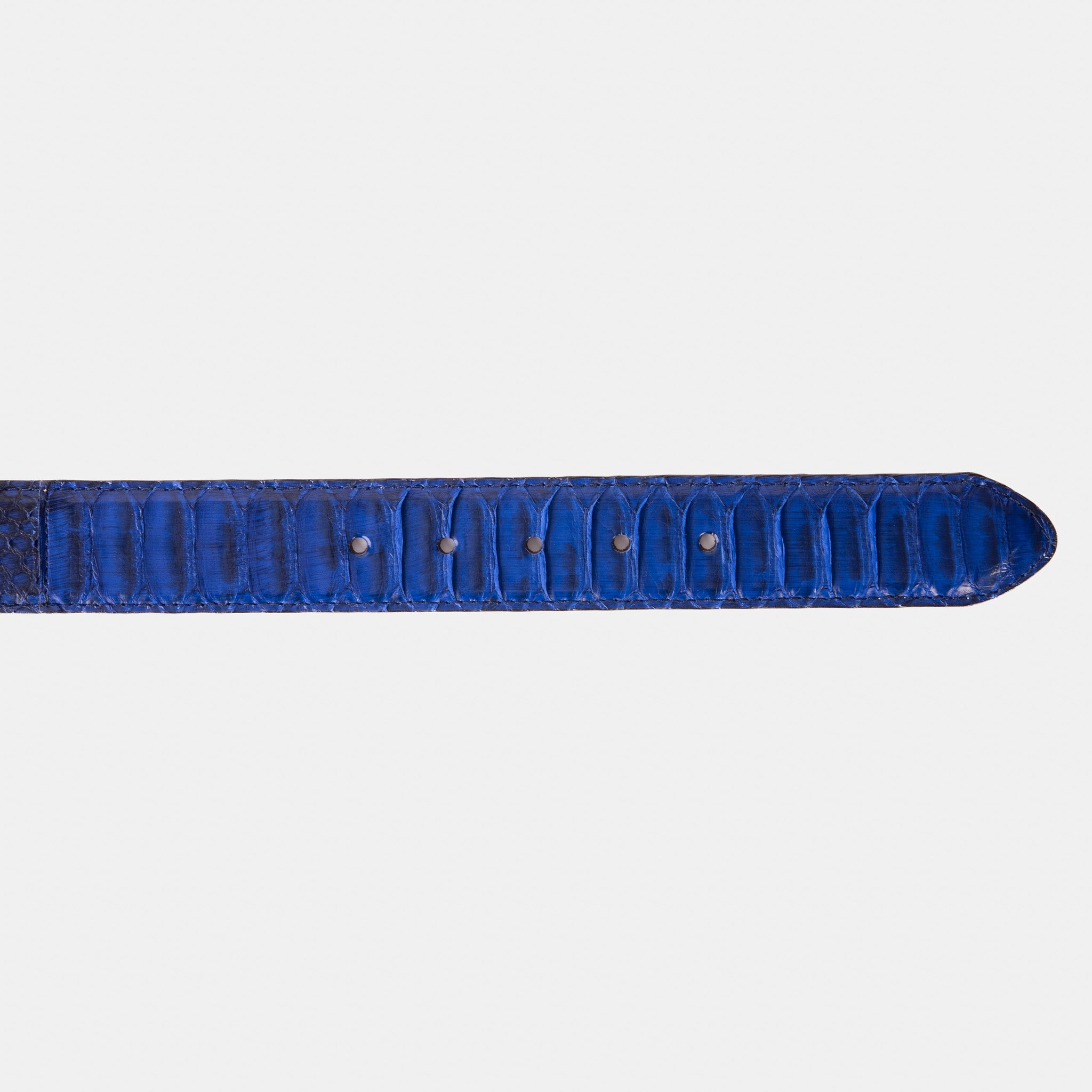 The Boss Navy Blue Pythn Snk Leather Belt On Sale