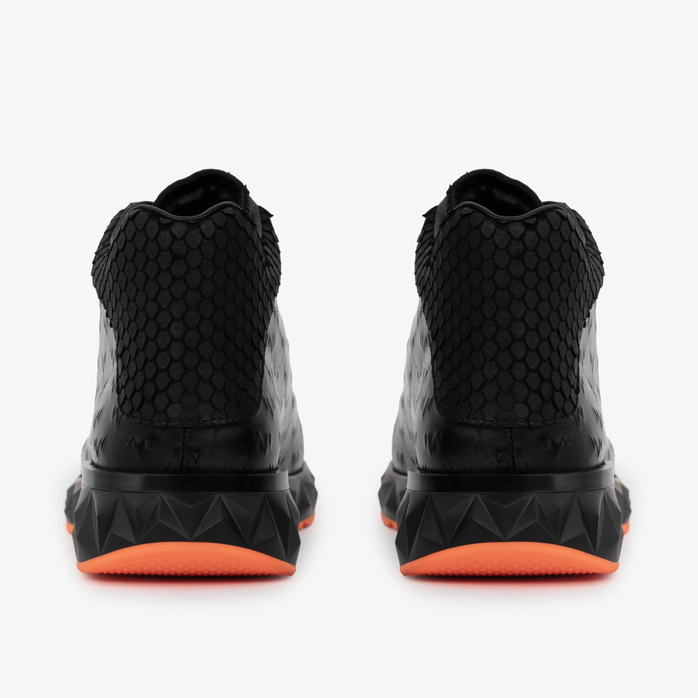 The Caesars Black Leather High-Top Sneaker For Sale