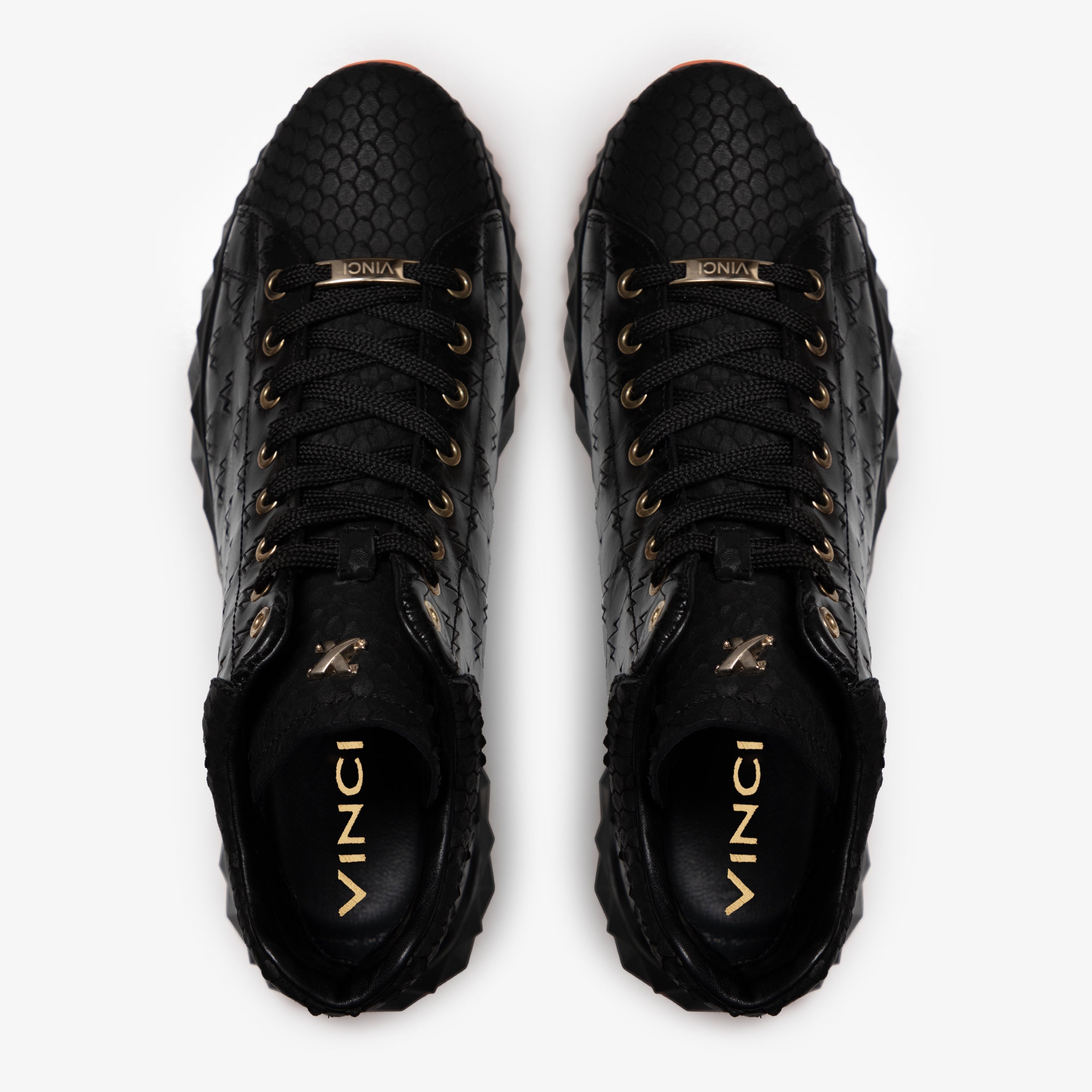 The Caesars Black Leather High-Top Sneaker For Sale