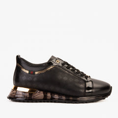 The Cenova Black Gold Leather Sneaker All New