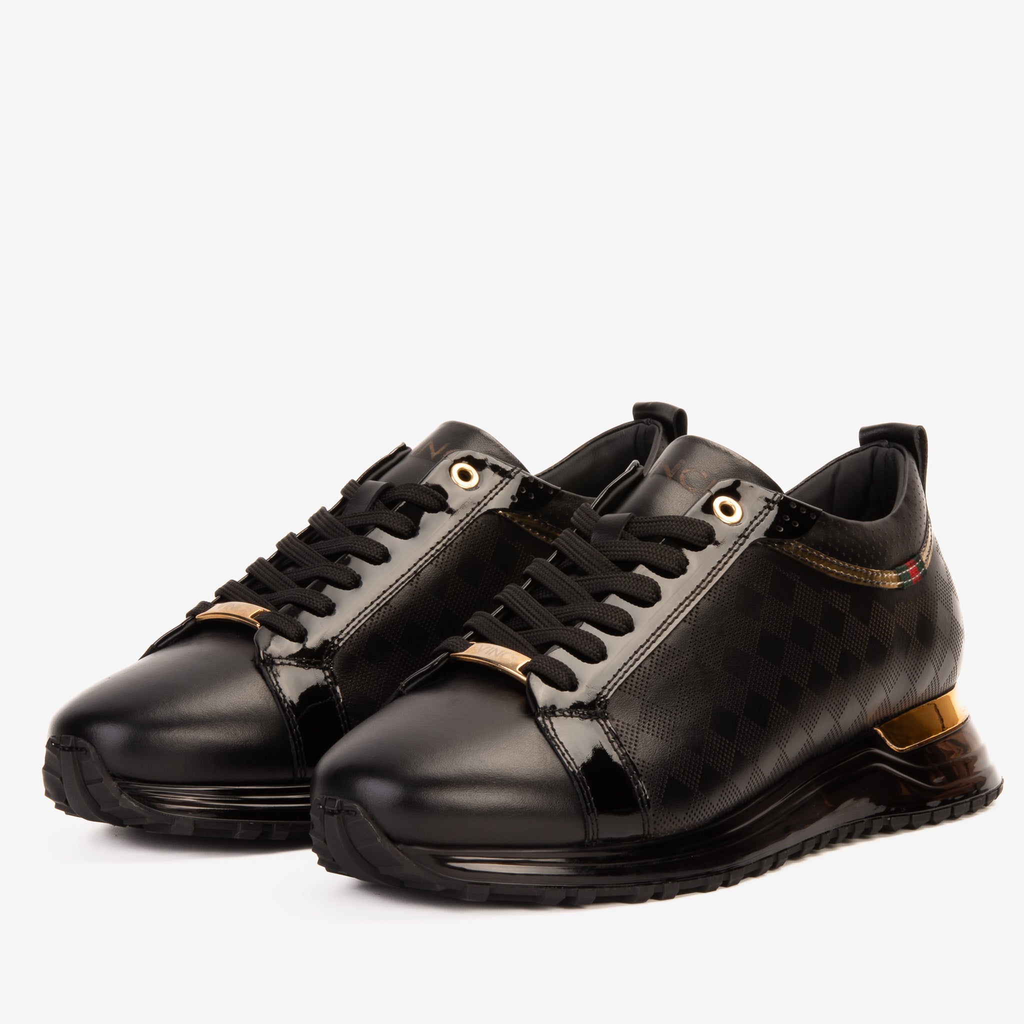 The Cenova Black Gold Leather Sneaker All New