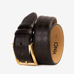 The Cenova Black Calfskin Belt Universal Fit
