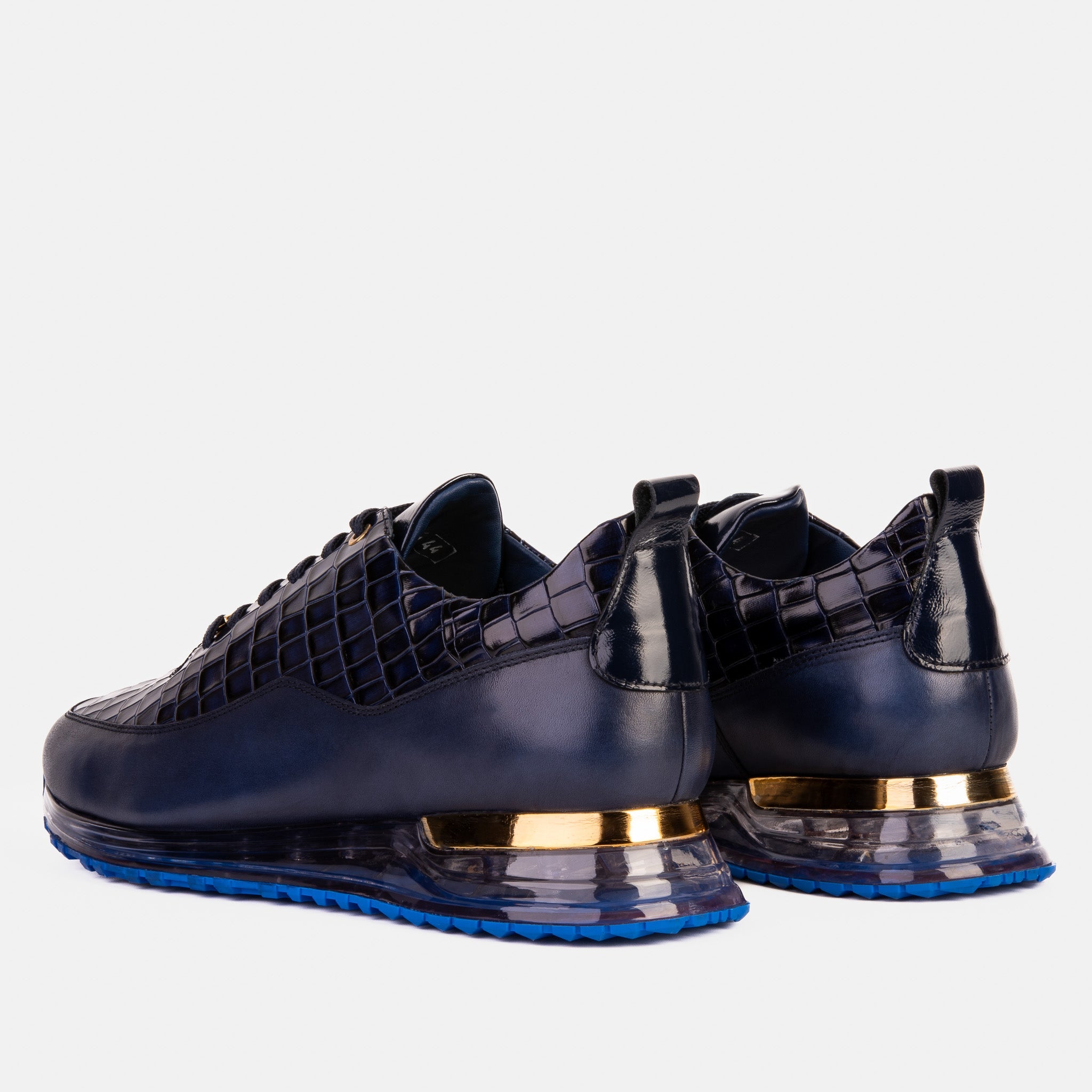 The Marseille Navy Blue Leather Sneaker Fine Craftsmanship