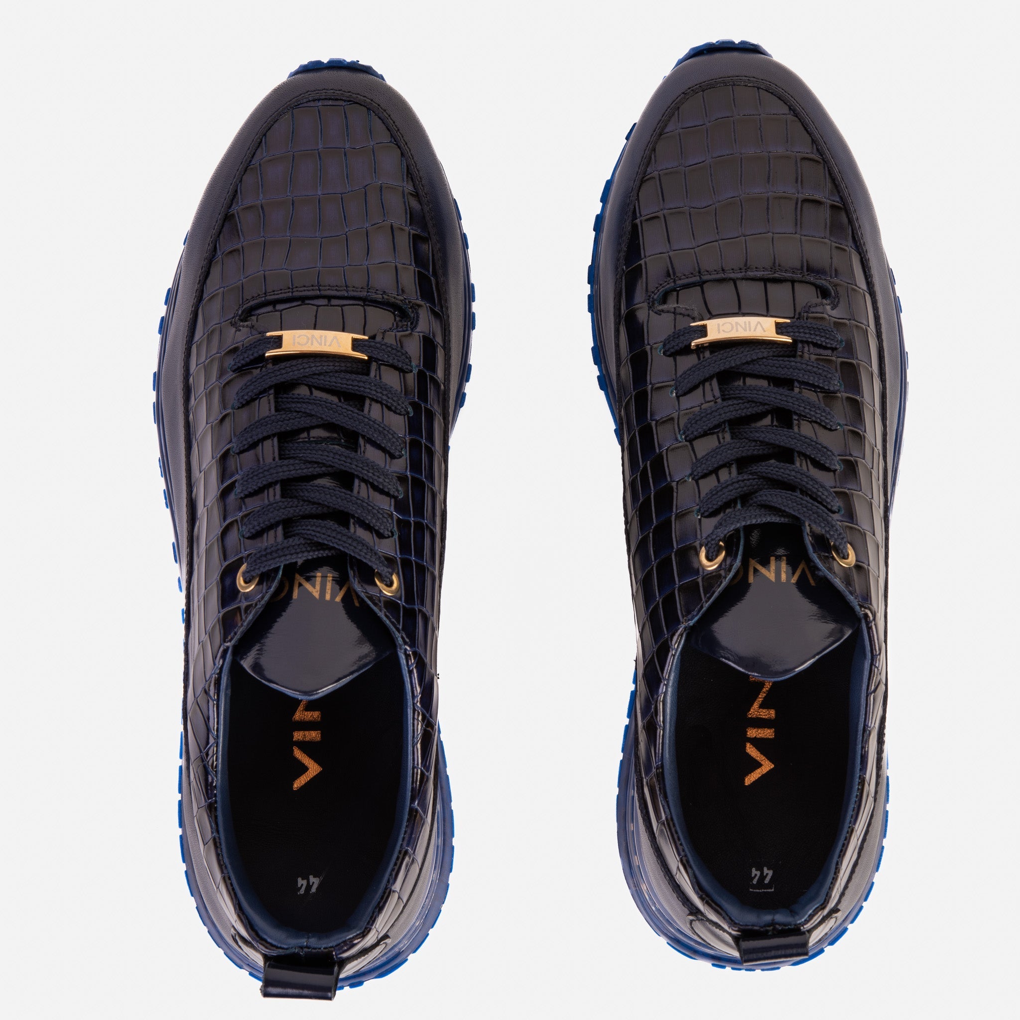 The Marseille Navy Blue Leather Sneaker Fine Craftsmanship