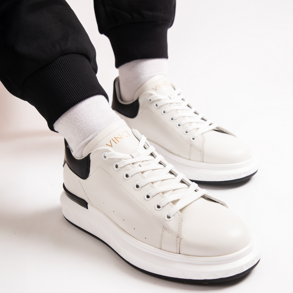 The Linq White Leather Sneaker On Sale