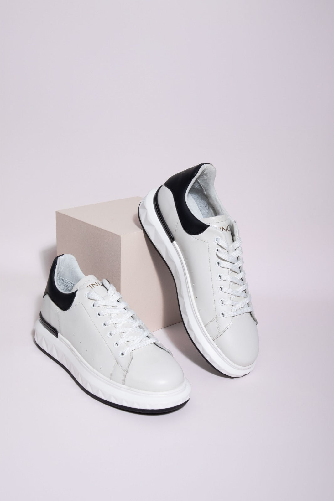 The Linq White Leather Sneaker On Sale