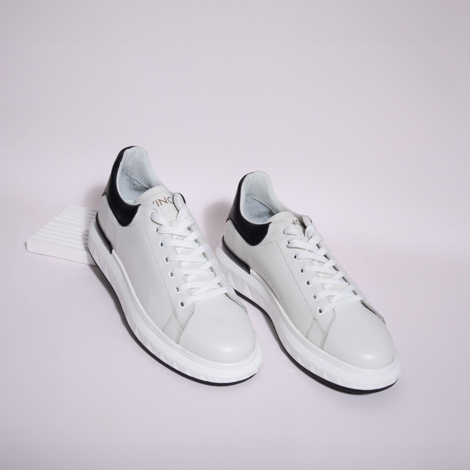 The Linq White Leather Sneaker On Sale