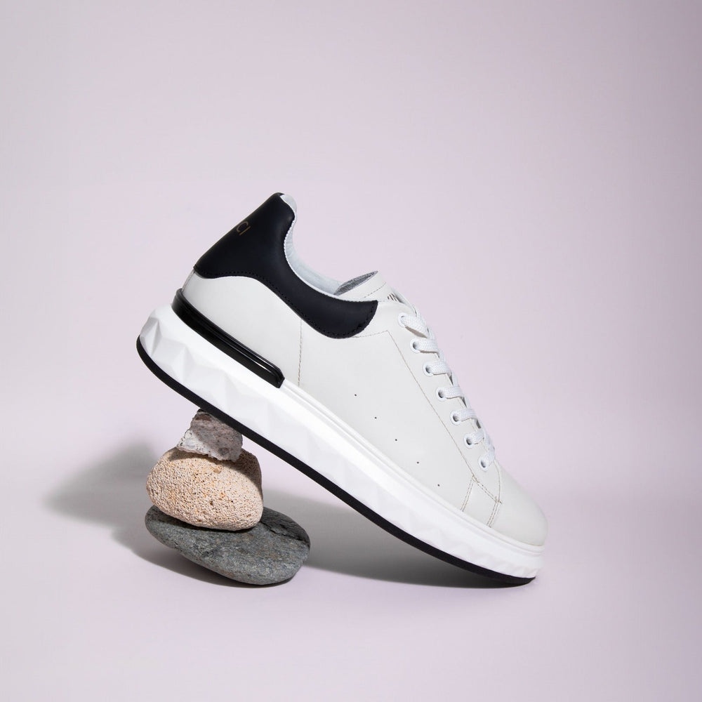 The Linq White Leather Sneaker On Sale