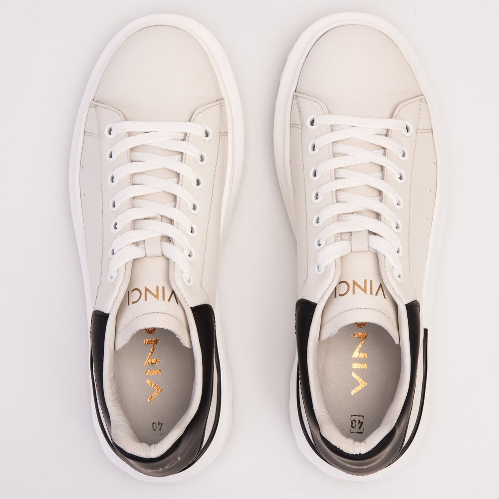 The Linq White Leather Sneaker On Sale
