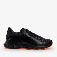 The Caesars Black Leather  Sneaker For Sale
