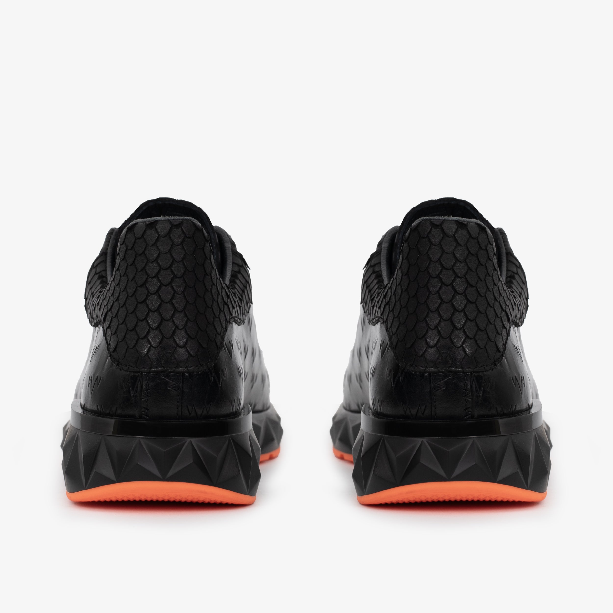 The Caesars Black Leather  Sneaker For Sale
