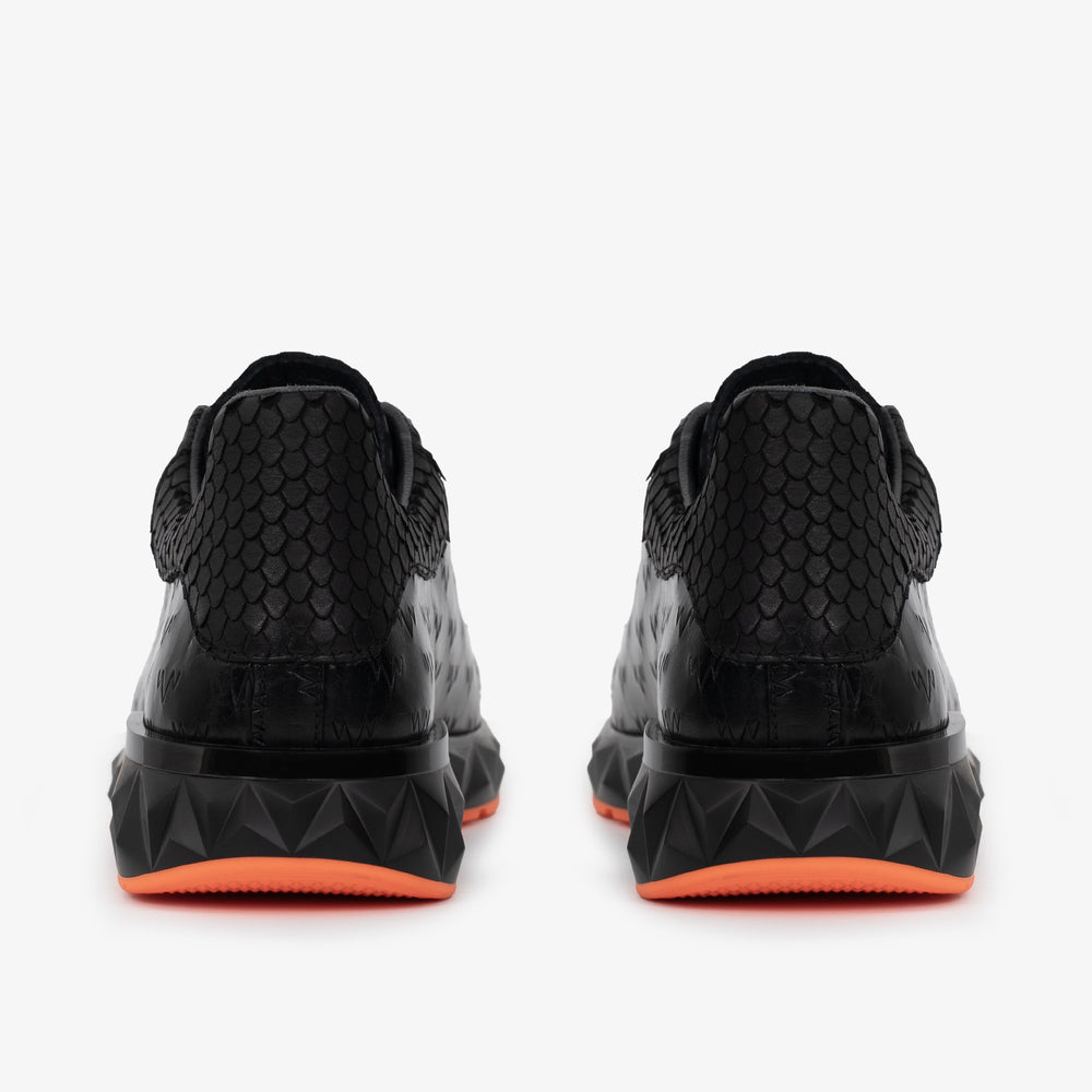 The Caesars Black Leather  Sneaker For Sale