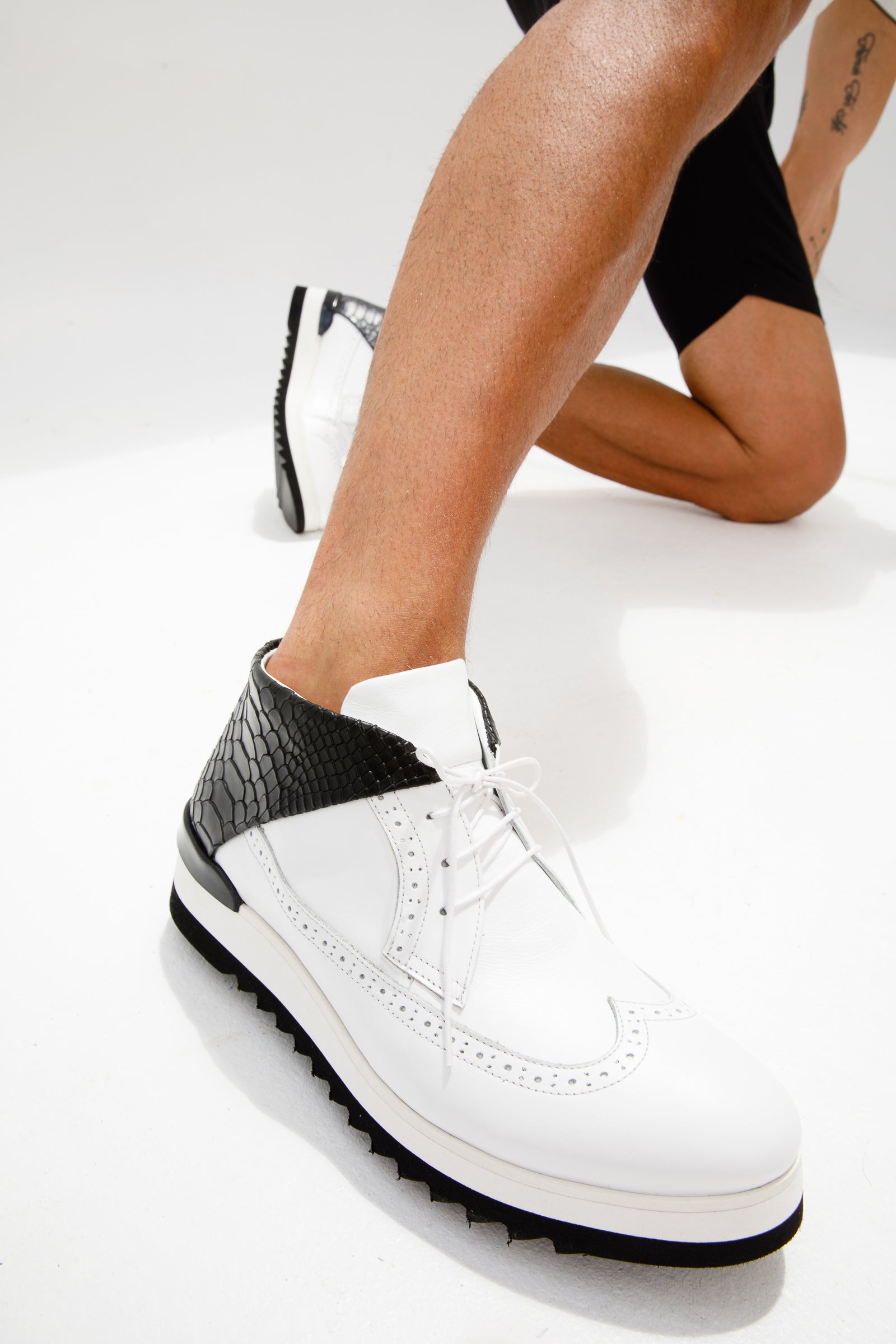The Kagan White Wingtip Chukka Sneaker Boot All New