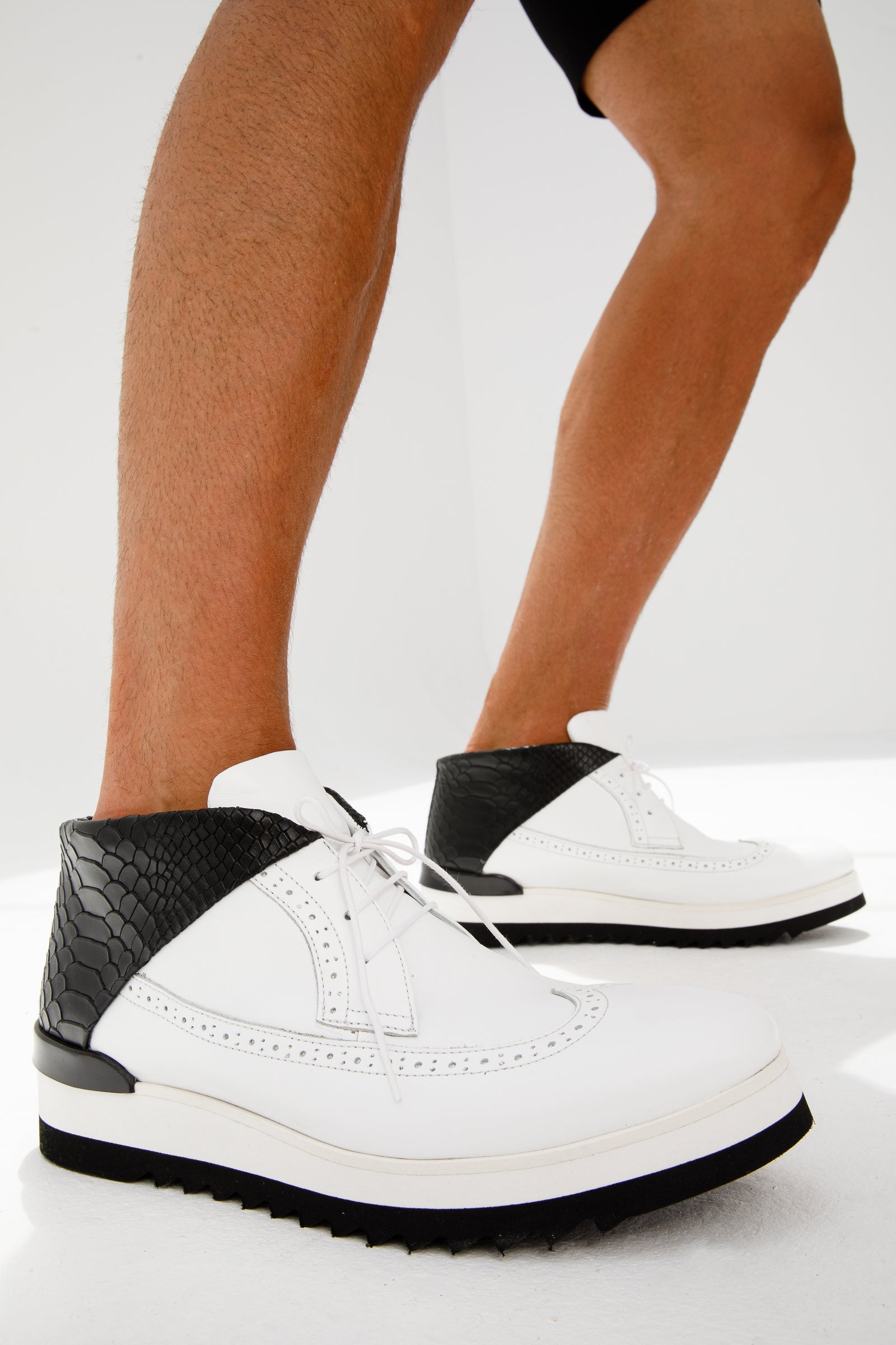 The Kagan White Wingtip Chukka Sneaker Boot All New