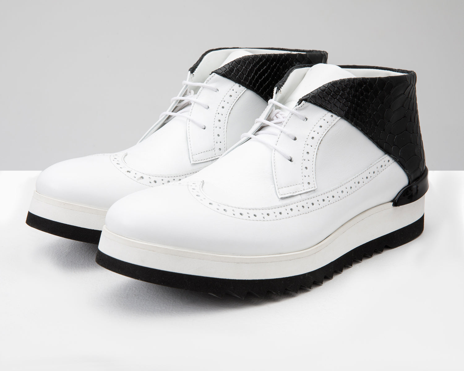 The Kagan White Wingtip Chukka Sneaker Boot All New