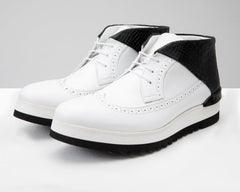 The Kagan White Wingtip Chukka Sneaker Boot All New