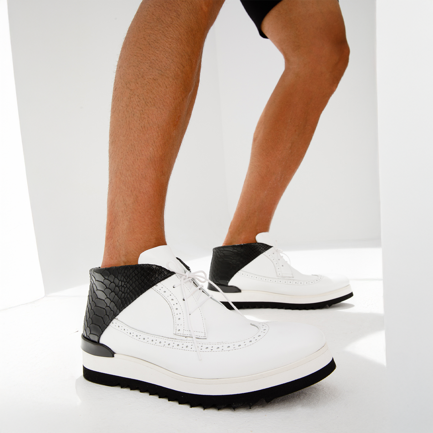 The Kagan White Wingtip Chukka Sneaker Boot All New