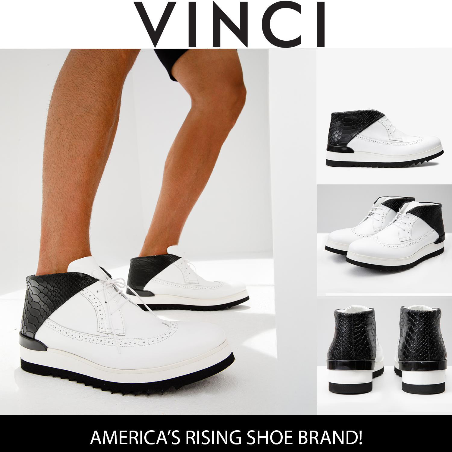 The Kagan White Wingtip Chukka Sneaker Boot All New