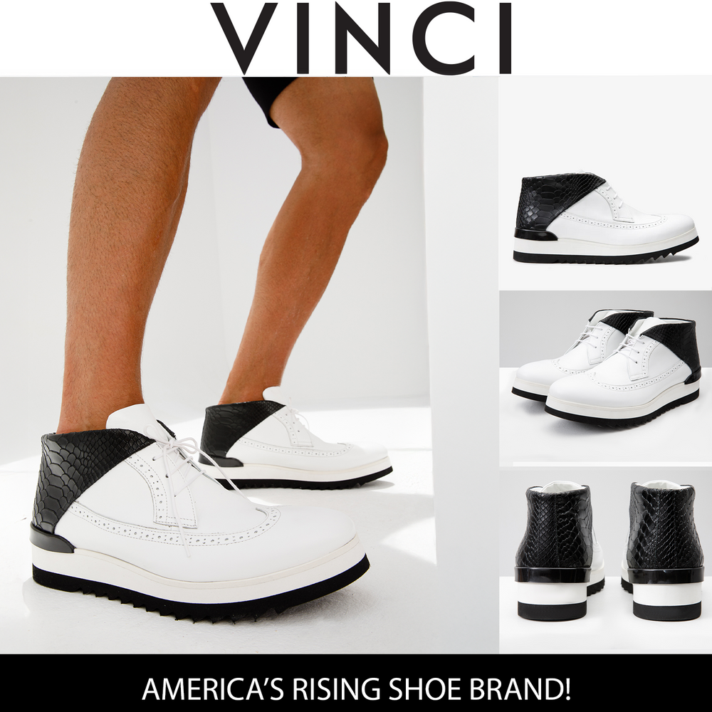 The Kagan White Wingtip Chukka Sneaker Boot All New