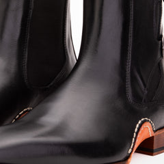The Royal Hand Craft Black Leather Double-Buckle Chelsea Boot Universal Fit