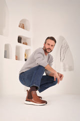 The Apex Tan Leather Chealsea Boot For Sale