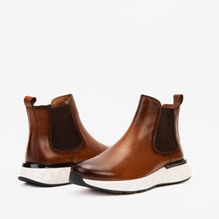 The Apex Tan Leather Chealsea Boot For Sale