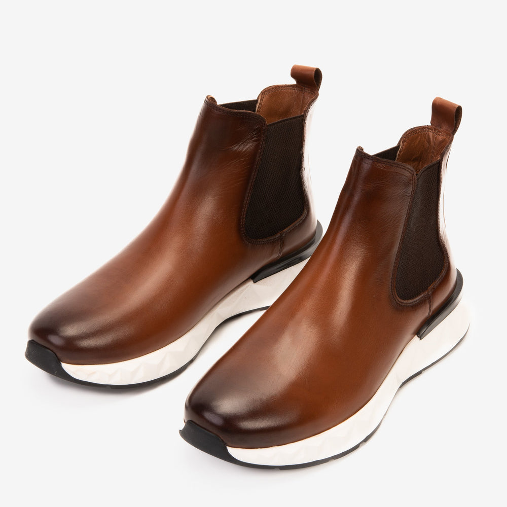 The Apex Tan Leather Chealsea Boot For Sale