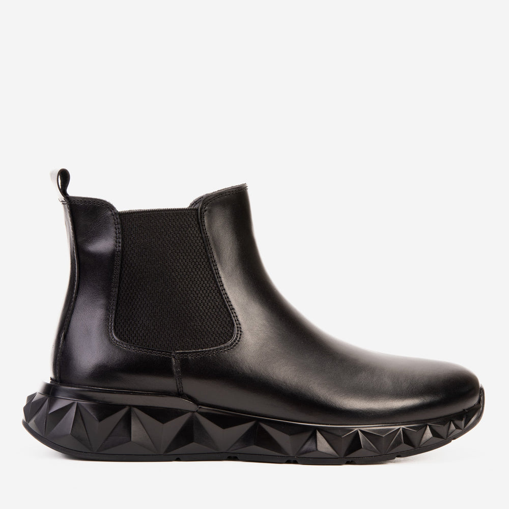 The Apex Black Leather Chelsea Boot All New