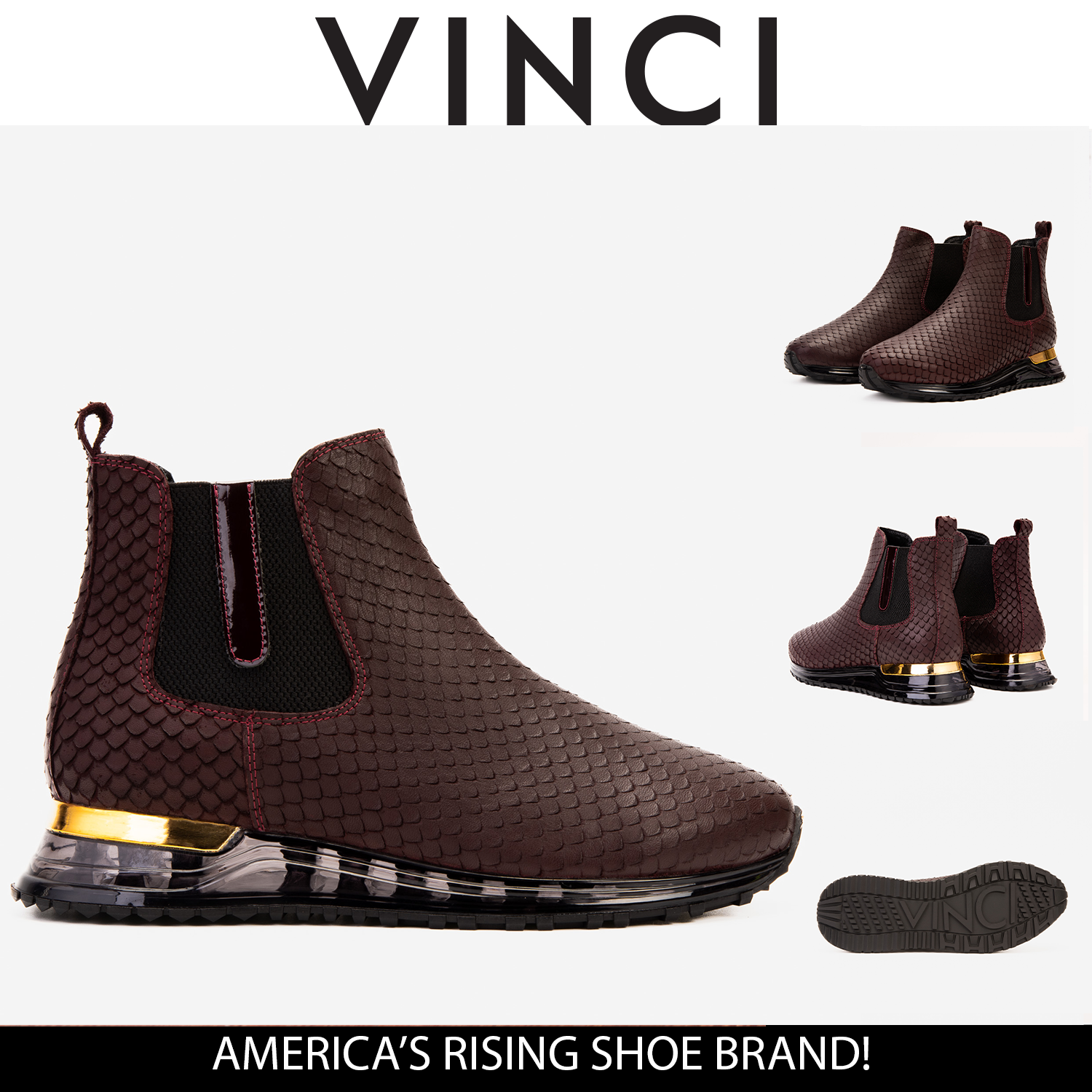 The Panther Burgundy Leather Chelsea Boot Universal Fit