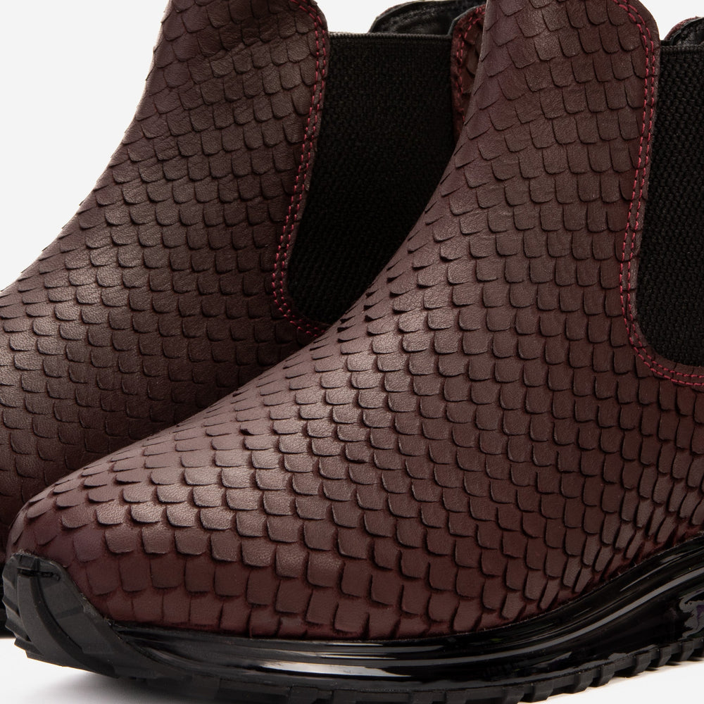 The Panther Burgundy Leather Chelsea Boot Universal Fit